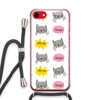 Meow: iPhone SE 2020 Transparant Hoesje met koord