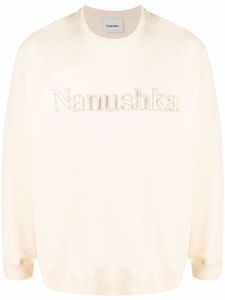 Nanushka sweat à logo brodé - Tons neutres