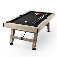 VEVOR pooltafel, pooltafel van 2,13 m, pooltafel met verstelbare poten, pooltafelset inclusief ballen, keuen, krijt en borstel, perfect voor gezinsspeelkamers voor kinderen en volwassenen