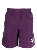 Stüssy short de bain à logo imprimé - Violet