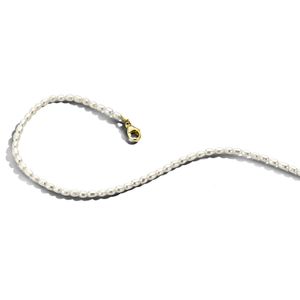 Ketting Parels geelgoud-zoetwaterparel wit 3,0 mm 40-45 cm