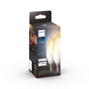 Philips Lighting Hue LED-lamp (uitbreiding) 871951435673300 Energielabel: G (A - G) Hue White Amb. Doppelpack E14 2x470lm E14 5.2 W Warmwit tot koudwit