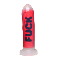 FUCK - Siliconen Dildo - Rood - thumbnail