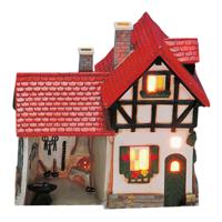 Wurm Light House Forge van Porselein, Kleurrijk (B/H/D) 16x16x8cm