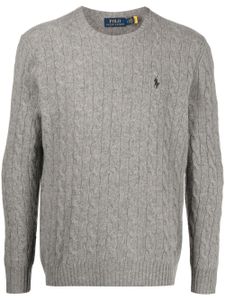 Polo Ralph Lauren pull en maille torsadée - Gris