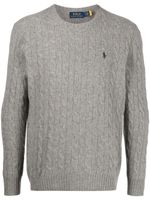 Polo Ralph Lauren pull en maille torsadée - Gris