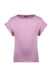 Like Flo Meisjes t-shirt slub metallic - Lilac