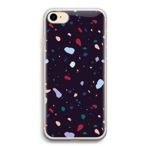 Dark Rounded Terrazzo: iPhone 7 Transparant Hoesje