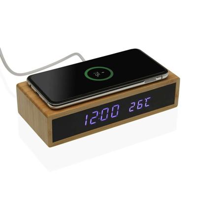 Wekker Versa Bamboe Minimalist 7,3 x 3,5 x 16 cm
