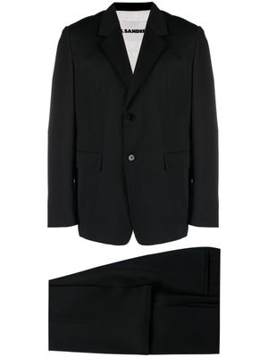 Jil Sander costume slim à simple boutonnage - Noir