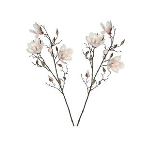 Mica Decorations Kunstbloem - 2x - magnolia - lichtroze - 90 cm - takken - Kunstbloemen boeketten