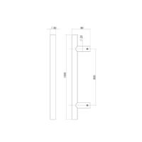 Intersteel Deurgreep T-vormGripon 100x8cm RVS - 0035.432751