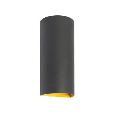 Highlight Design opbouwspotHera Up Down rond zwart met goud - W3631.38