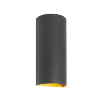 Highlight Design opbouwspotHera Up Down rond zwart met goud - W3631.38