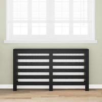 Radiatorafdekking Zwart Eiken 149 x 20 x 82 cm