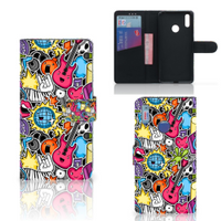 Huawei Y7 (2019) Wallet Case met Pasjes Punk Rock - thumbnail