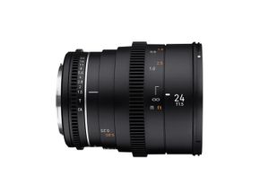 Samyang VDSLR 24mm T1.5 MK2 MILC Bioscooplens Zwart