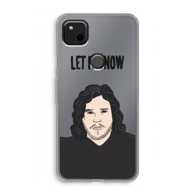 Let It Snow: Google Pixel 4a Transparant Hoesje