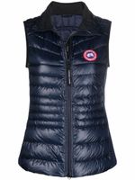 Canada Goose gilet matelassé à patch logo - Bleu