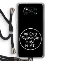 Vriendelijkheid: Xiaomi Poco X3 Pro Transparant Hoesje met koord