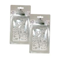 kerstverlichting ophang haakjes - 48x - wit -?4 cm -?bevestiging dakgoot - dakgoothaakjes