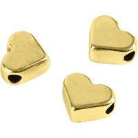 Creativ Company Space kralen, afm 5,5x7 mm, gatgrootte 1 mm, verguld, 3 stuk/ 1 doos