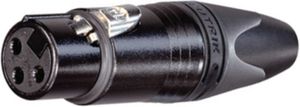 Neutrik NTR-NC3FXX-BAG Xlr Cable Socket 3 Cable Socket/straight Xx Soldeer Connecties Zwart