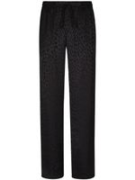 Dolce & Gabbana pantalon de jogging imprimé en soie - Noir