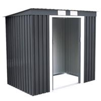 Tuinhuis voor Gereedschap 213 x 173 x 130cm Plaatstaal Grijs