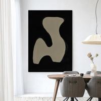 Urban Cotton Wandkleed 'Cobra' 145 x 190cm in Frame - black