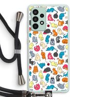 Kleurrijke katten: Samsung Galaxy A52s 5G Transparant Hoesje met koord