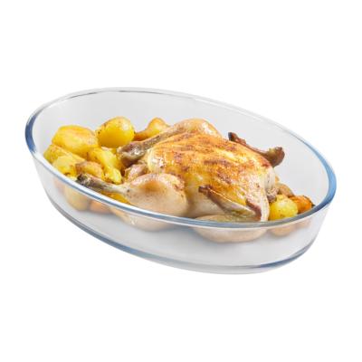 5Five Ovenschaal - van borosilicaat glas - ovaal - 2.4 Liter - 31 x 21 x 7 cm - ovenschalen