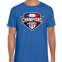 We are the champions France / Frankrijk supporter t-shirt blauw voor heren - thumbnail