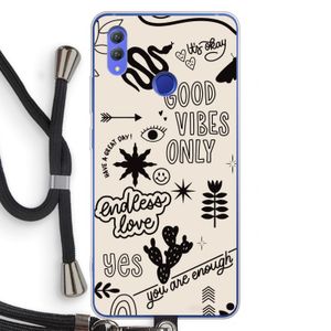 Good vibes: Honor Note 10 Transparant Hoesje met koord