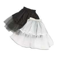 Voordelige zwarte kinder petticoat met tule  One size  -