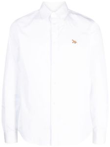 Maison Kitsuné chemise boutonnée à motif renard - Blanc