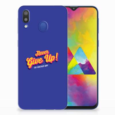 Samsung Galaxy M20 (Power) | Siliconen hoesje | met naam Never Give Up