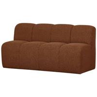 WOOOD Mojo Eetbankje Met Rugleuning 164 cm Mojo - Bouclé - Roest Bruin WOOOD Mojo Eetbankje Met Rugleuning 164 cm Mojo - Bouclé - Roest Bruin