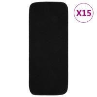 VidaXL Trapmatten 15 st anti-slip rechthoekig 60x25 cm zwart