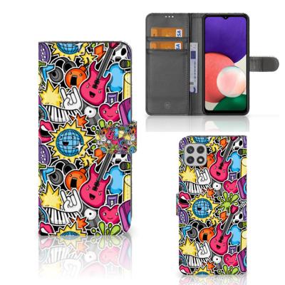 Samsung Galaxy A22 5G | Wallet Case | met Pasjes | Punk Rock