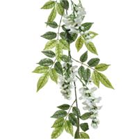 Planten slinger - wisteria - wit - 150 cm - kunstplant