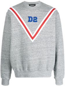 DSQUARED2 sweat en coton à logo brodé - Gris