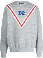 DSQUARED2 sweat en coton à logo brodé - Gris