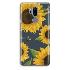 Sunflower and bees: LG G7 Thinq Transparant Hoesje