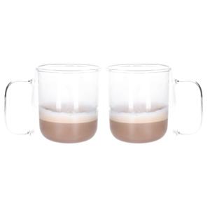 Koffieglazen - 2x - dubbelwandig - 400 ml - theeglazen - hittebestendig