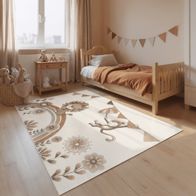 Vloerkleed Kids Lion Party 170x120cm - Polypropyleen - Dekbed-Discounter.nl