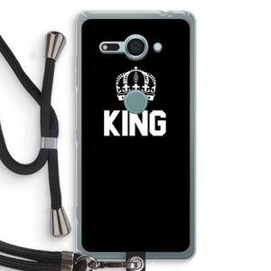King zwart: Sony Xperia XZ2 Compact Transparant Hoesje met koord