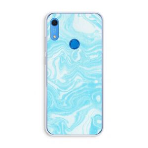 Waterverf blauw: Huawei Y6s Transparant Hoesje
