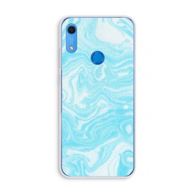 Waterverf blauw: Huawei Y6s Transparant Hoesje