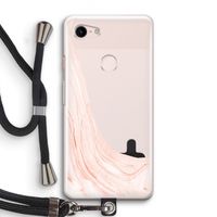 Peach bath: Pixel 3 Transparant Hoesje met koord